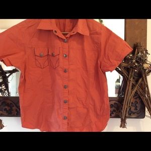 Women’s 1x orange Harley Davidson shirt